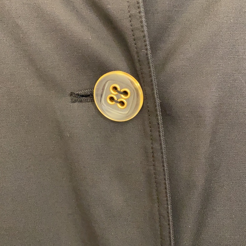 Larry Levine Button Down Black Mid Length Rain/Tr… - image 5